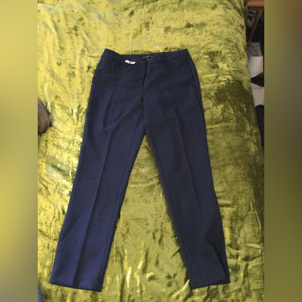 Cynthia Rowley work pant slack blue size 4 navy